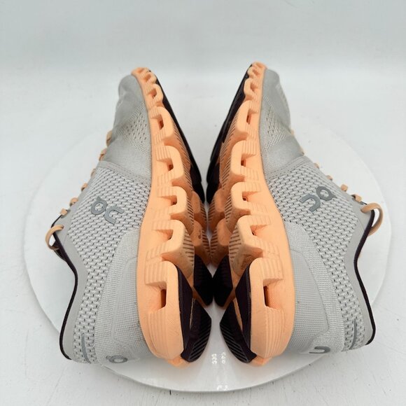 On Cloud X Swiss Engineering Women Size 8 40.99699 Silver Almond Peach Shoes - Picture 6 of 11